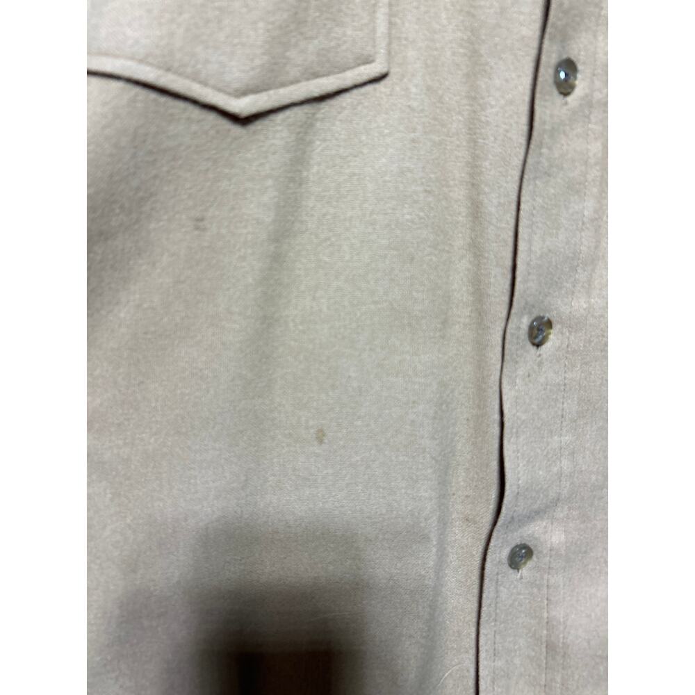 VTG Pendleton Button Up Shirt Large Brown 100% Wool Long Sleeve Western Rodeo 70 - Picture 3 of 12